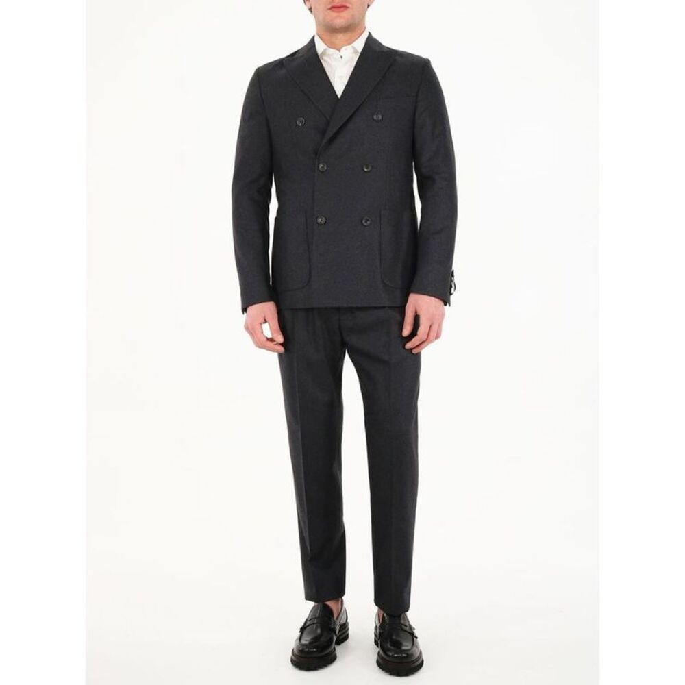 TONELLO Double-Breasted Wool Blend Suit Women GREY Dresses